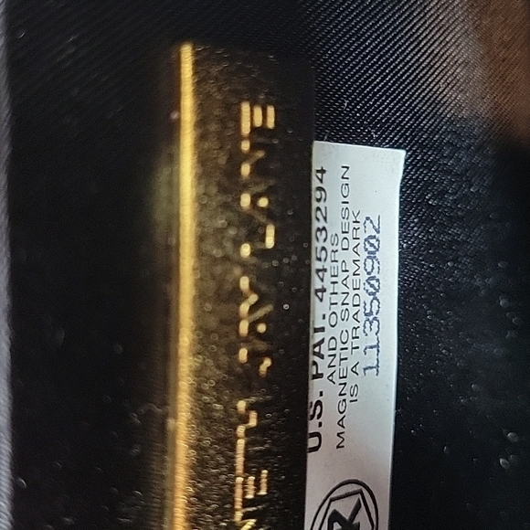 Vintage Kenneth Jay Lane Evening Bag Black Gold Rhinestones Crossbody or clutch - Picture 8 of 16